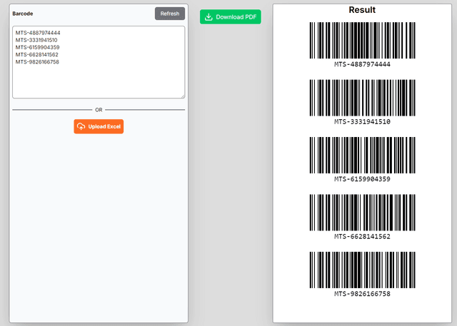 Barcode to PDF